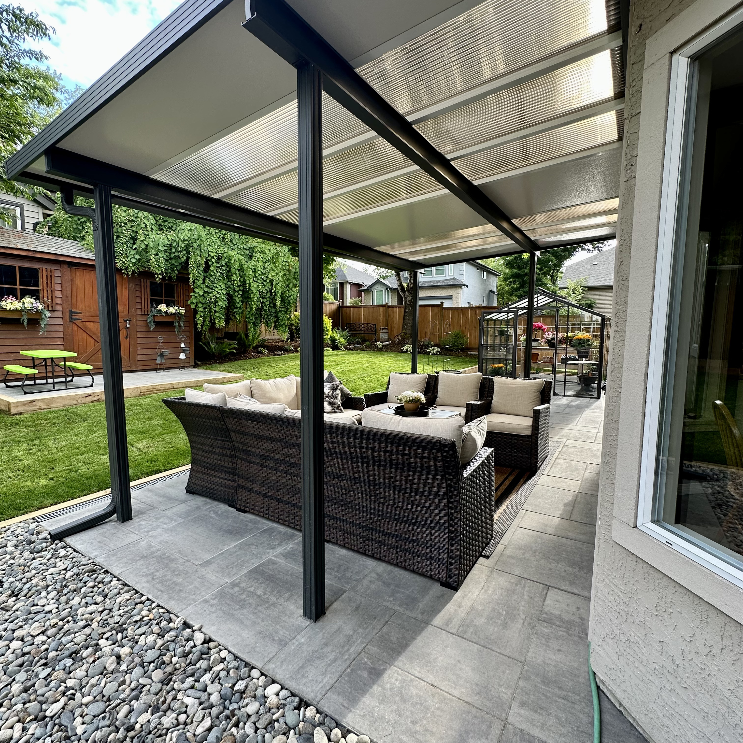 Patio and roof cover in North Surrey