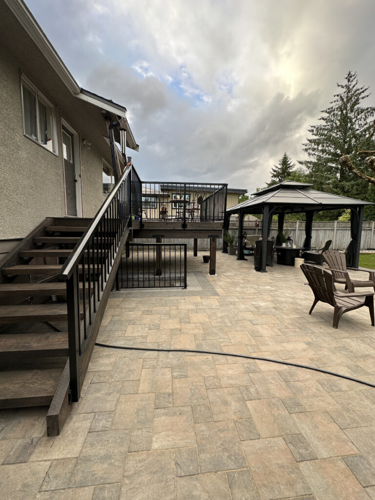 Composite Deck in Coquitlam built by Benjamin Landscaping and Projects