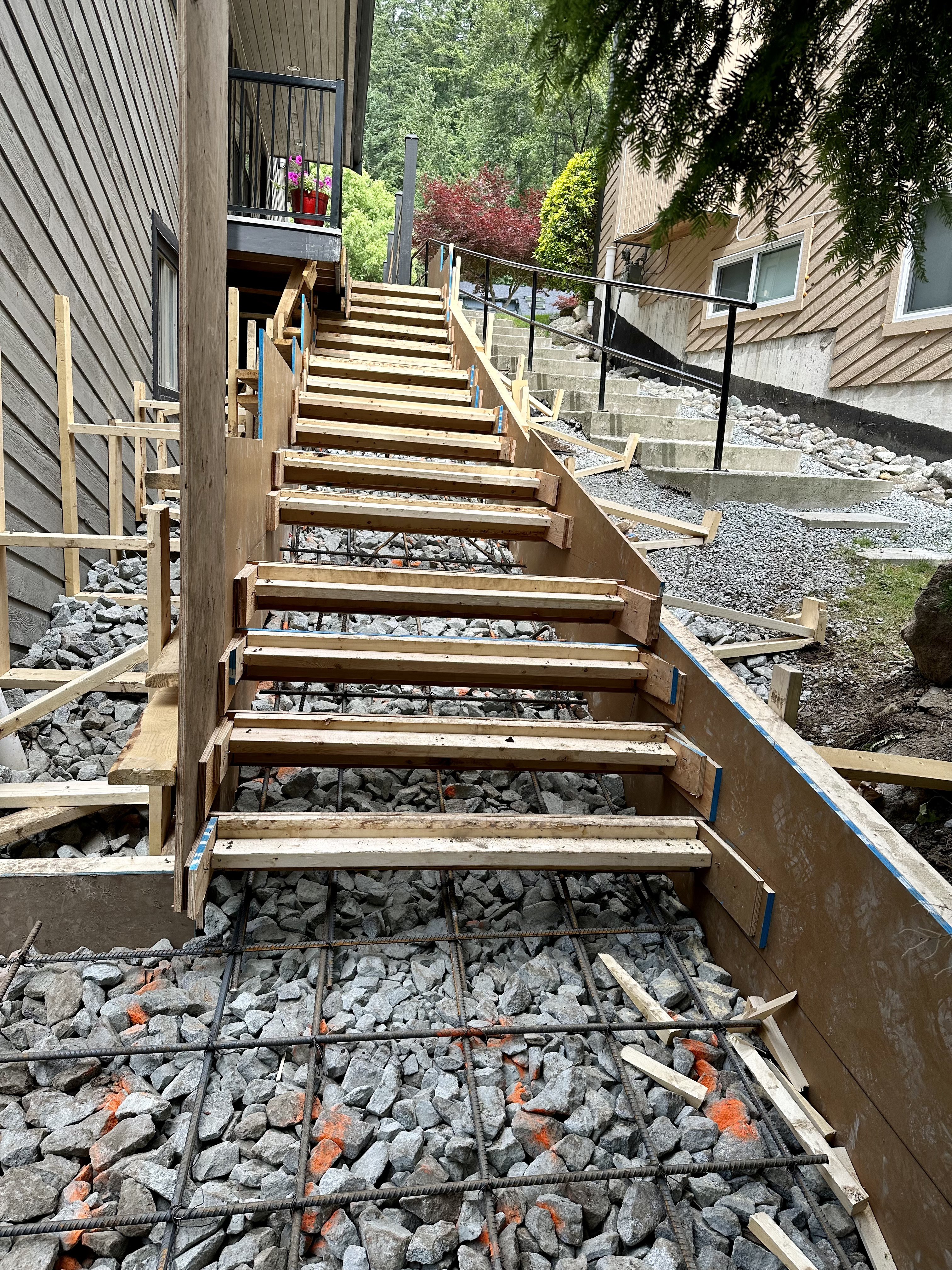 Concrete forms for stairs Port Moody