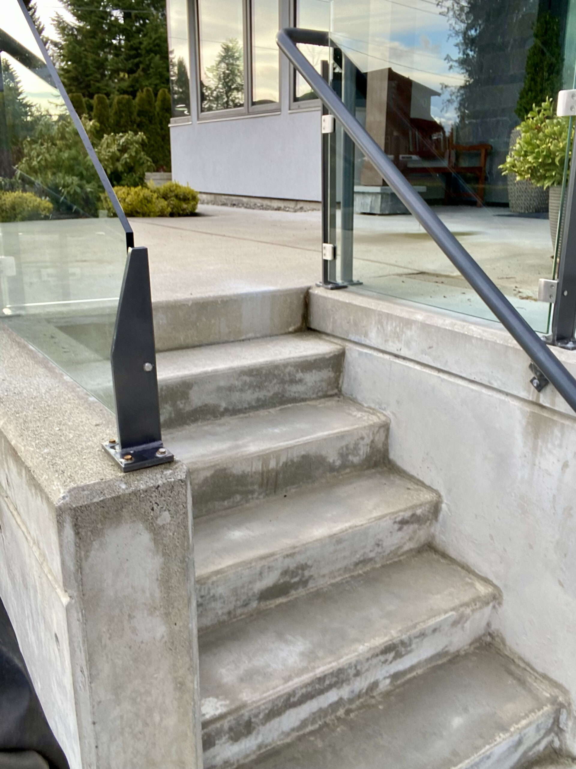 Concrete stairs in North Vancouver built by Benjamin Landscaping and Projects.