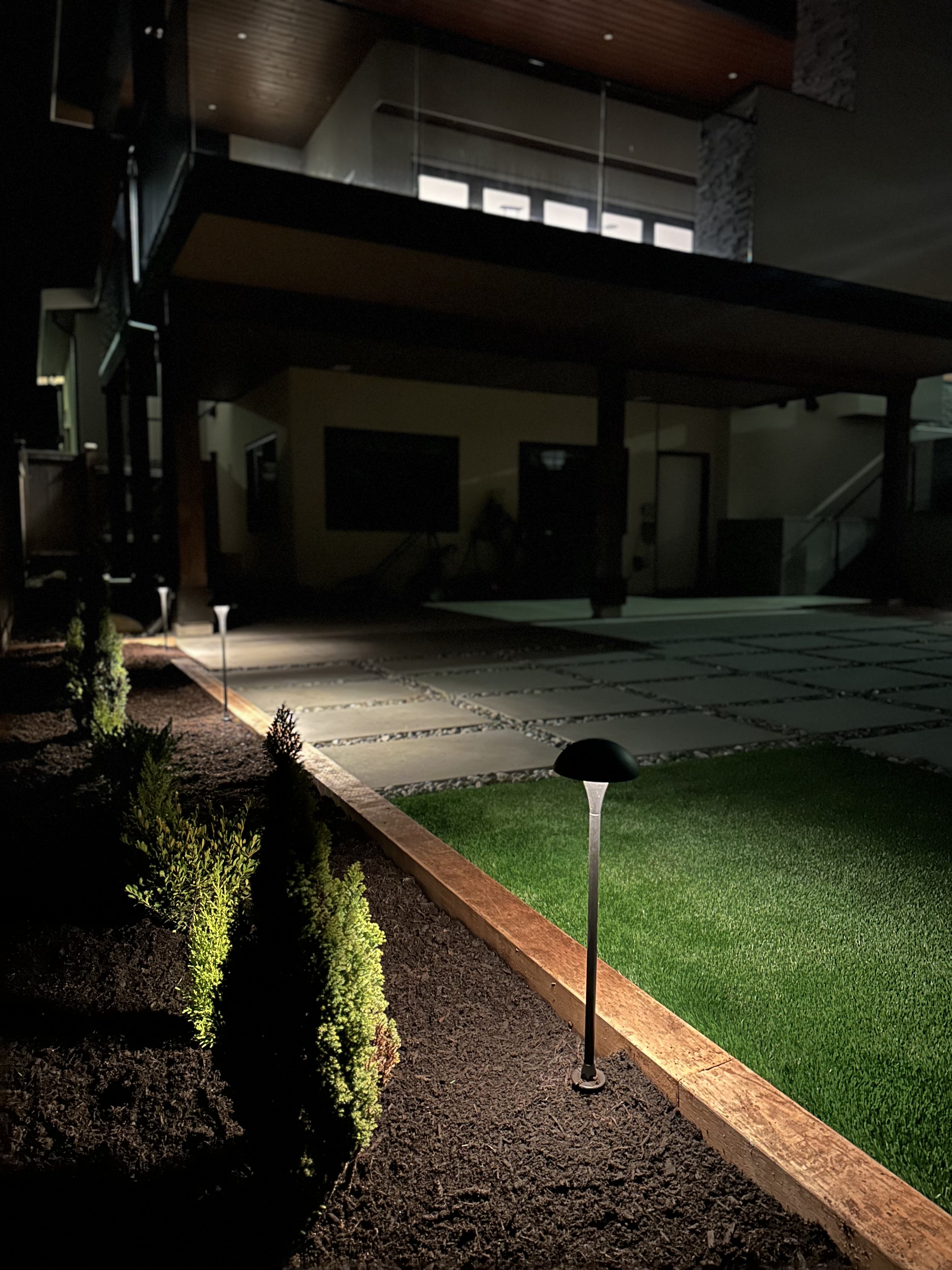 Landscape Lighting in Port Moody by Benjamin Landscaping and Projects. 