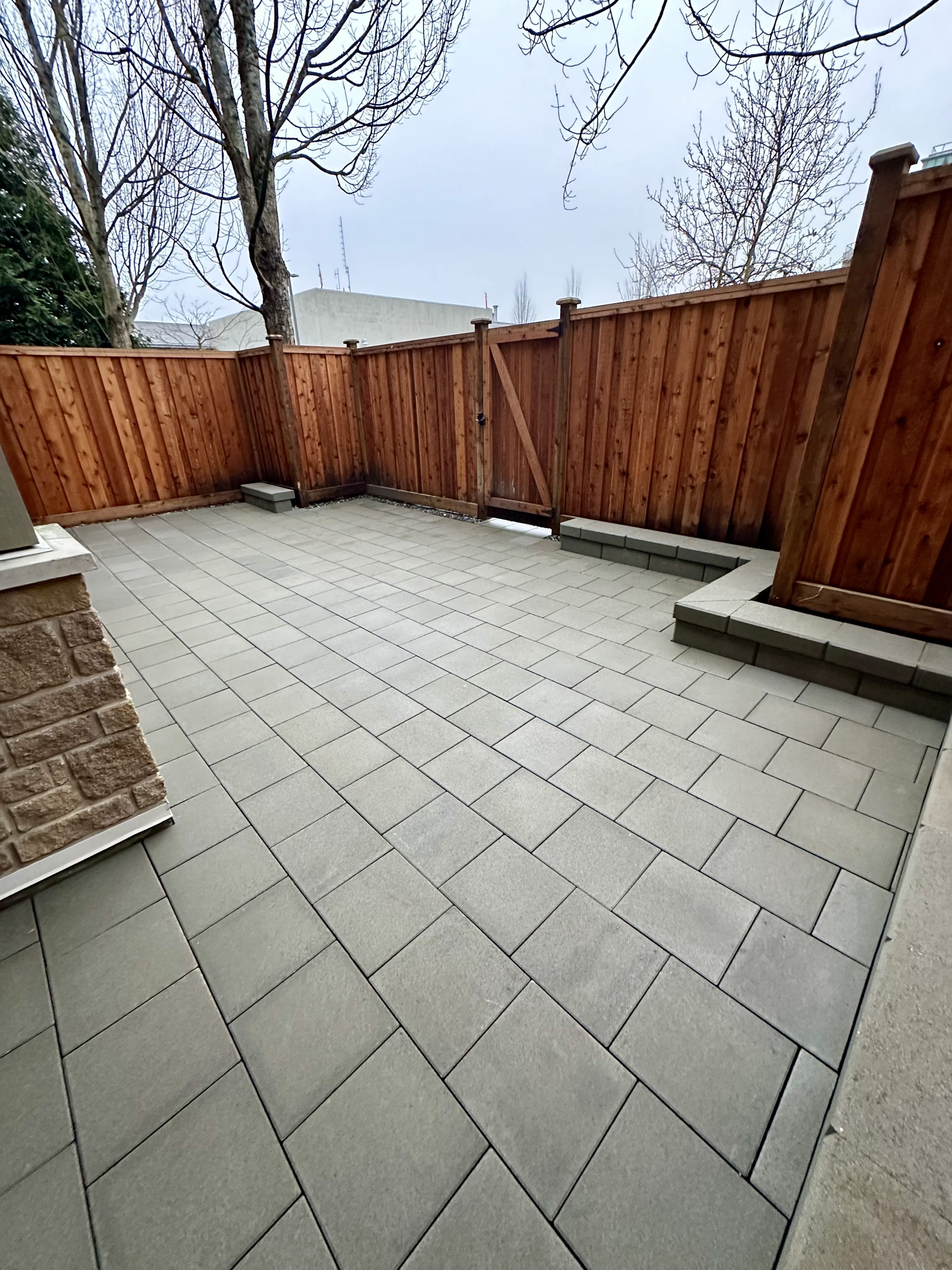 Concrete paver patio in North Burnaby