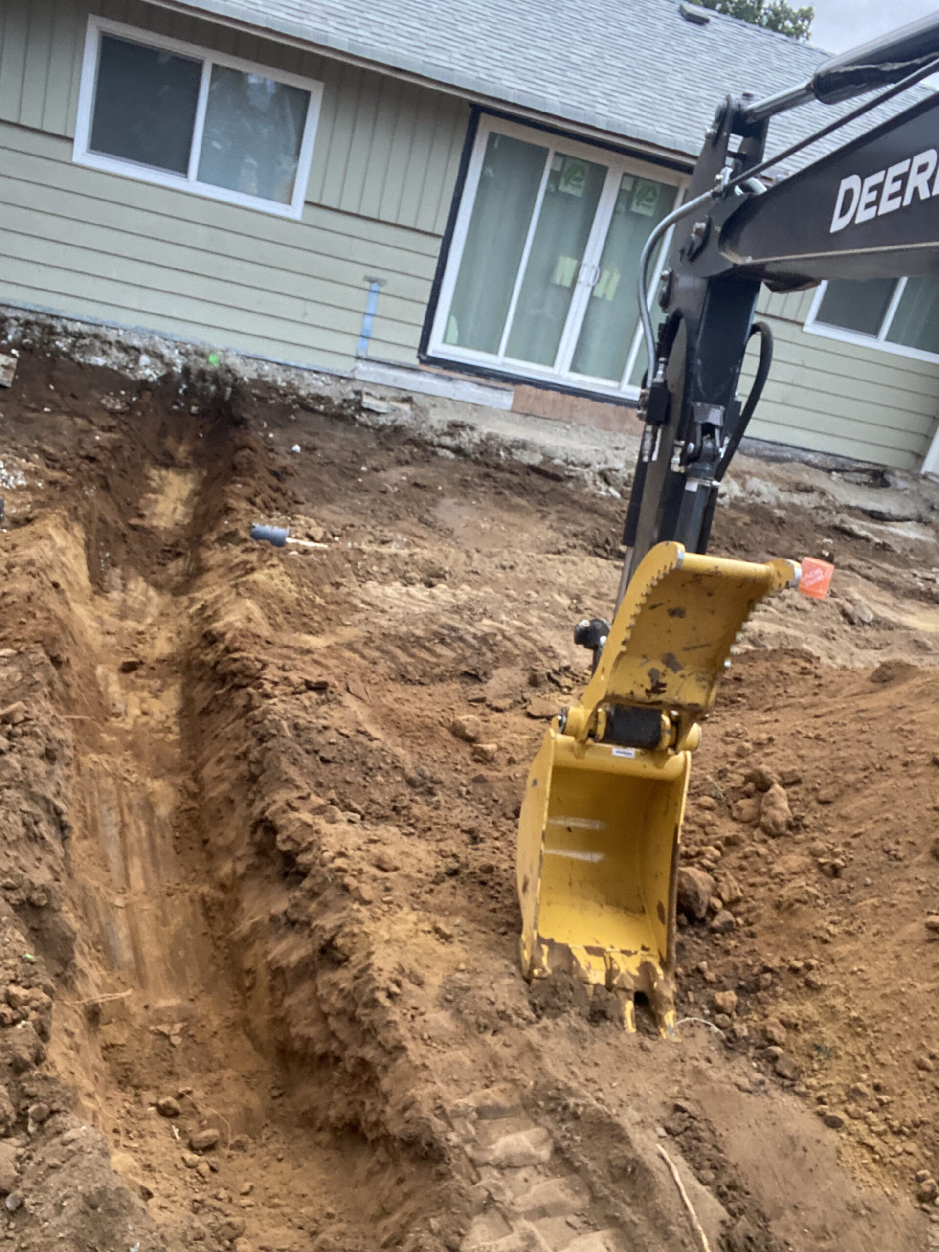 Site preparation and excavation for landscaping