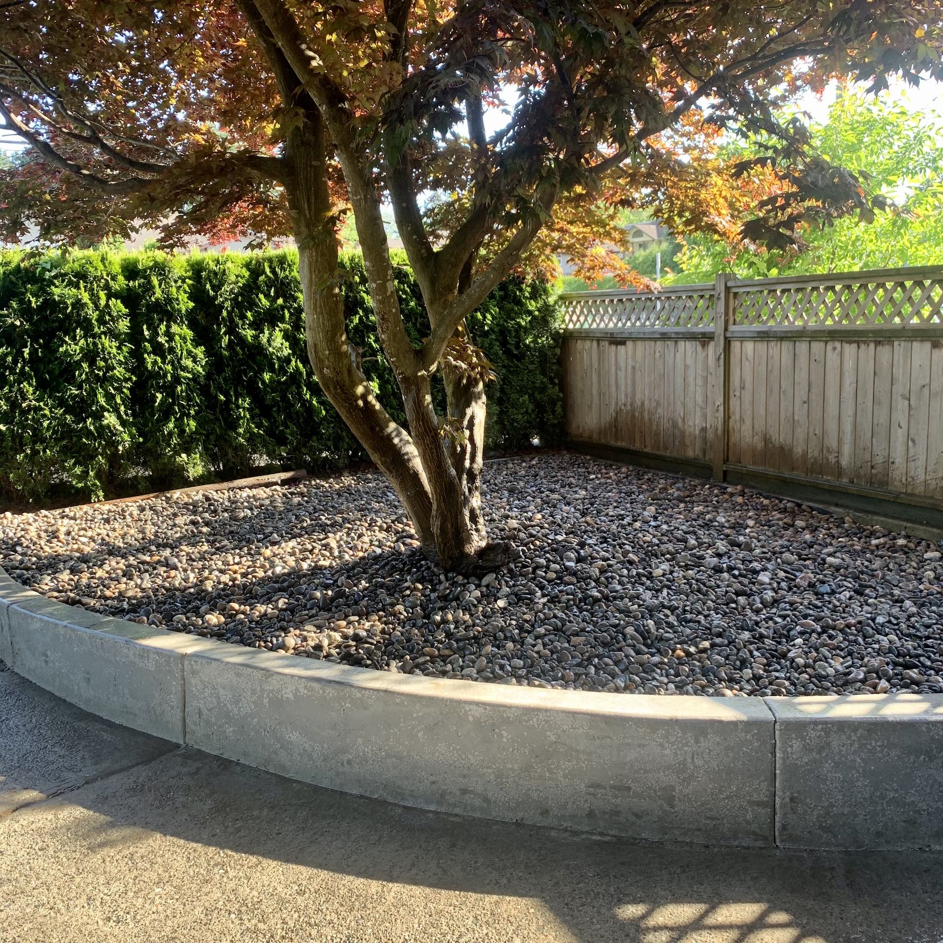 Concrete wall in Burnaby. Benjamin Landscaping and Projects. 