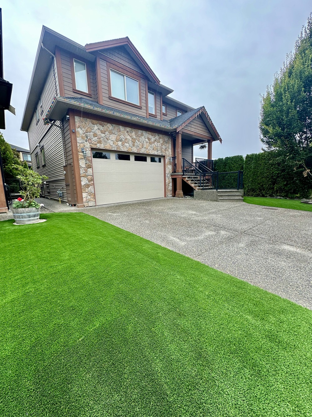 Artificial Turf Installation in Maple Ridge by Benjamin Landscaping and Projects.