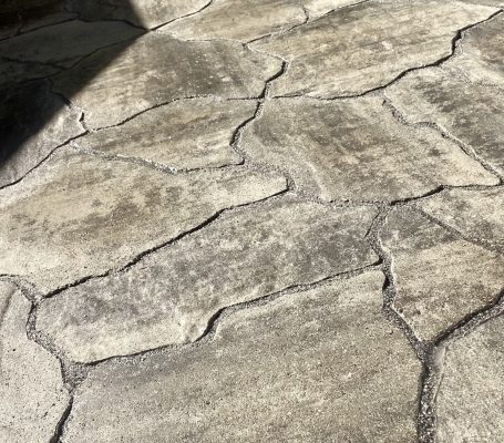 Flagstone pavers on patio in Port Moody